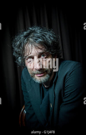 Neil Gaiman  Two globally acclaimed writers Ð admirers of each otherÕs work Ð met on stage for the first time tonight . Neil Gaiman and David Mitchell spoke about their work , the writing process and their mutual admiration for each others work. Gaiman admitted to seeing him and David as being in the same club. The evening was presided over by respected literary journalist Erica Wagner. Stock Photo