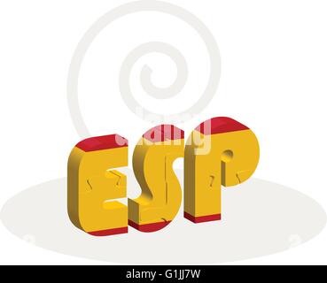 Vector illustration of Spain Flag in puzzle isolated on white background Stock Vector