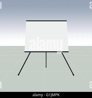 EPS 10 Vector Illustration of Empty presentation flipchart board Stock Vector