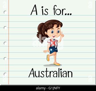 Flashcard letter A is for Australian Stock Vector Image & Art - Alamy