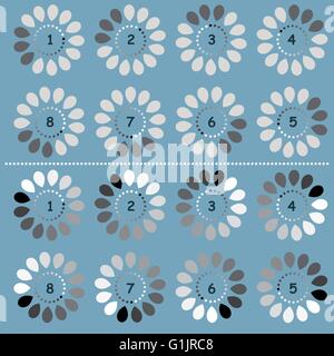 Round preloader animation frame Stock Vector