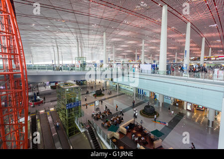 Terminal T3, Beijing International Airport. Stock Photo