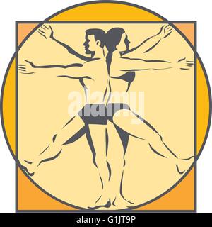 Premium Vector  Male and female back side