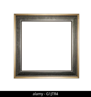 Classic wooden frame. Isolated on white background. Stock Photo