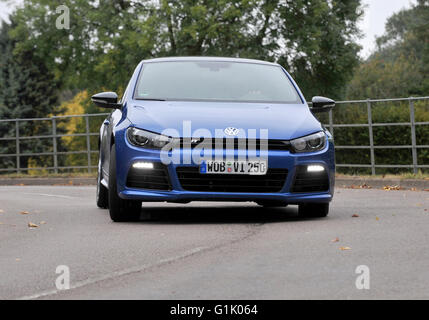 2009 VW Scirocco R performance car driving Stock Photo