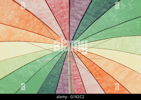 Rainbow Colored Umbrella Abstract Background Stock Photo