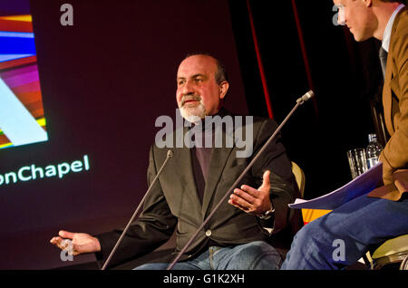 Nassim Nicholas Taleb discusses his best selling book and concept 'Anti-Fragile' at 5 x15 event at Islington's Union Chapel with Stock Photo