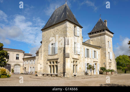 Wine Estate Chateau Carignan, castle, Carignan de Bordeaux, France. Stock Photo