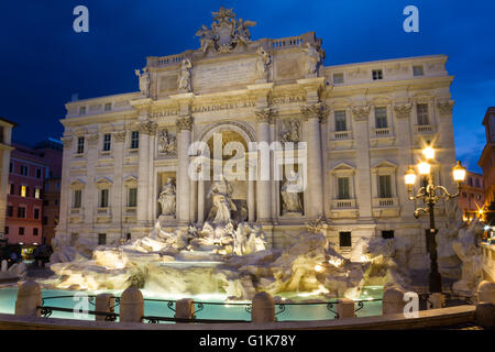 Trevi fountain at twilight, Rome, Italy