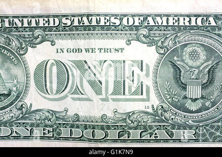 Bill American one dollar rear America money U.S. dollar dollar-grade ...