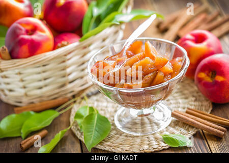 peach jam Stock Photo