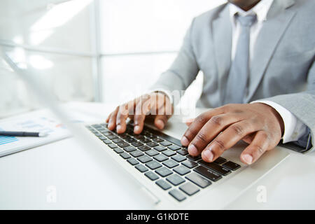 Working with data Stock Photo