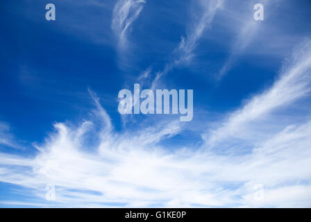 cirrus clouds in the sky natural background Stock Photo