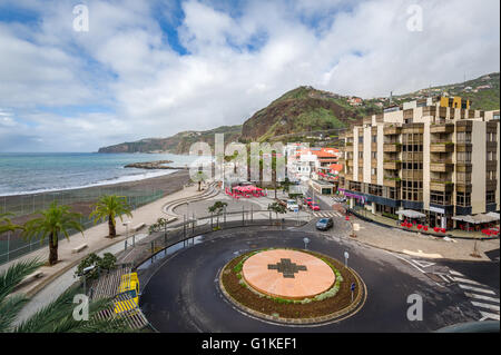 Ribeira Brava popular touristic town at Madeira Stock Photo