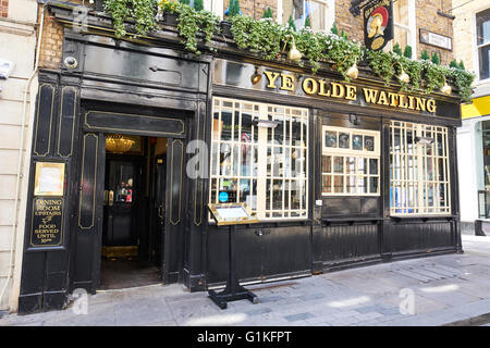 Ye Olde Watling Public House Watling Street London UK Stock Photo