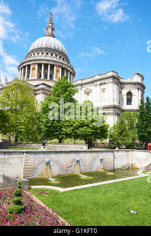 Saint Paul's Cathedral From Festival Gardens London UK Stock Photo