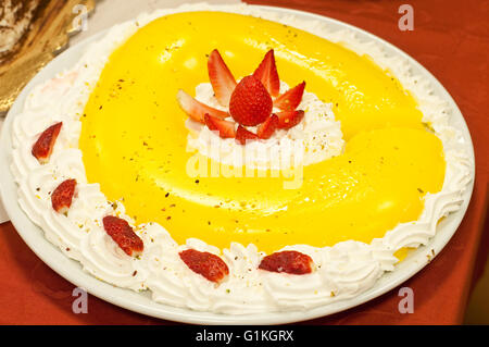 Sicilian called frost the cake with pineapple Stock Photo