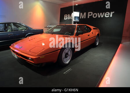 Cars and Motorbikes from the collection of the BMW Museum at Munich-Germany Stock Photo