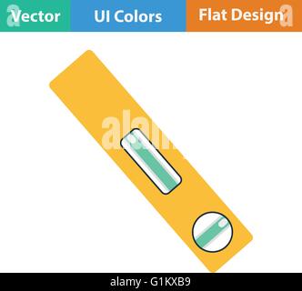 Flat design icon of construction level  in ui colors. Vector illustration. Stock Vector