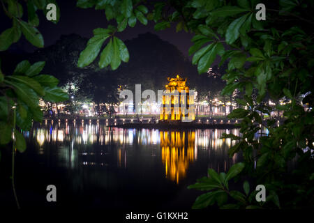 Thap Rua (Turtle Tower) on Hanoi's Hoan Kiem Lake (Sword Lake)