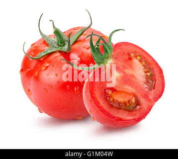 tomatoes with water drops isolated on the white background Stock Photo ...