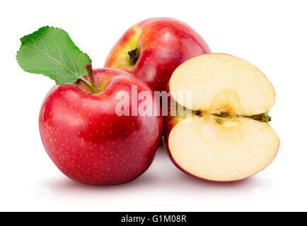 red apples isolated on the white background. Stock Photo