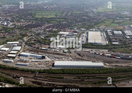 aerial view of Balby Carr Bank area of Doncaster, South Yorkshire, UK