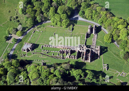 aerial view of Furness Abbey near Barrow-in-Furness, Cumbria, UK Stock Photo