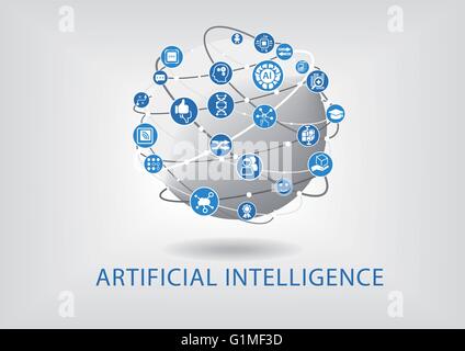 Vector infographic of artificial intelligence concept Stock Vector