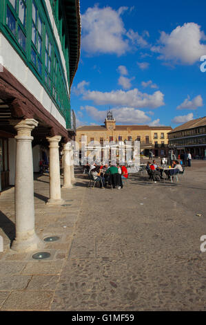 Town Hall, Plaza Mayor (Main Square), Almagro, Ciudad Real province, Castilla-La Mancha, Spain, Europe. Stock Photo