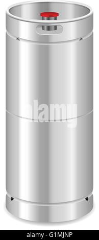 Beer keg on a white background. Stock Vector