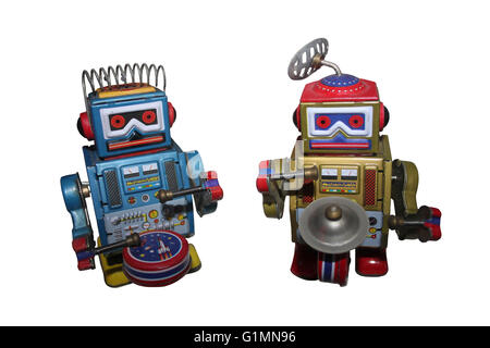 Retro Robot Toys Stock Photo