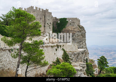 Old Erice town, Trapani. Sicily, Italy Stock Photo