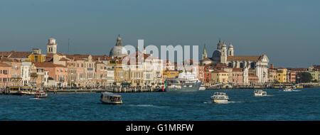 Venice seen from Canale della Giudecca with Santa Maria del Rosario Stock Photo