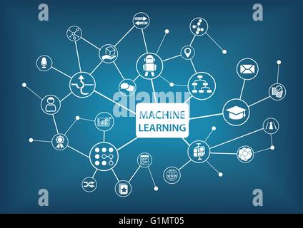 Machine learning concept vector illustration Stock Vector