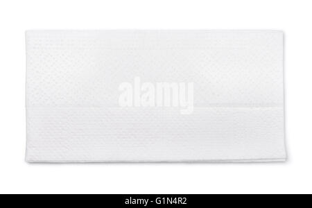 Top view of single tissue paper isolated on white Stock Photo