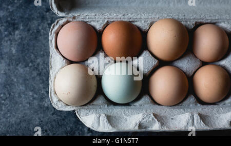 Various colored eggs