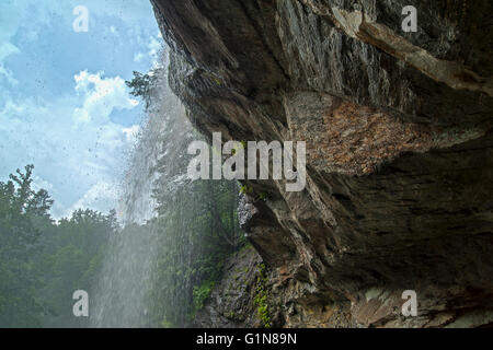 Bridal Veil Falls near Highlands, NC. Stock Photo