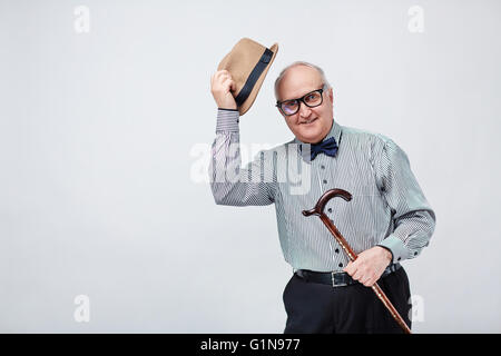 Funny senior man Stock Photo