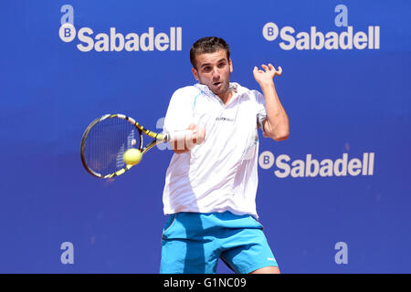 BARCELONA - APR 18: Oriol Roca Batalla (Spanish tennis player) plays at ...