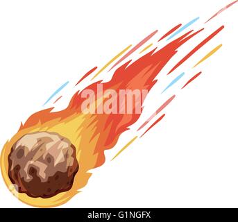 Comet falling down fast illustration Stock Vector