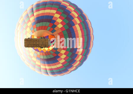 View from underneath a hot air balloon Stock Photo