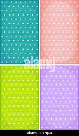 Spotted backgrounds in various colours illustration Stock Vector