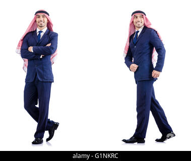 Set of photos with arab businessman Stock Photo