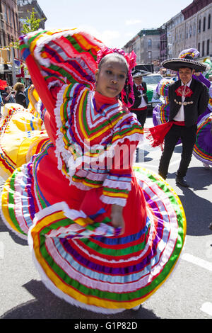 Sunset Park, a Brooklyn neighborhood with many latinos especially Mexicans held it's first Mother's Day Parade in 2016 followed by a festival in Sunset Park. Stock Photo