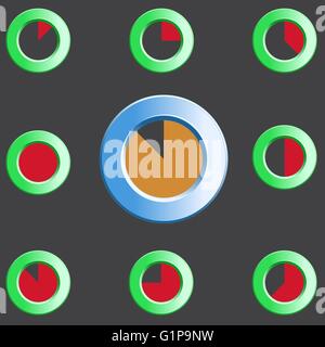 Round preloader animation frame Stock Vector