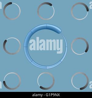 Segmented circle, circular preloader, buffer and progress bar ...