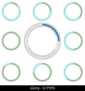 Round preloader animation frame Stock Vector