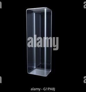 Transparent x-ray letter I. 3D render illustration on black background Stock Photo