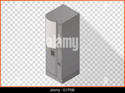 Coffee maker vending  apparatus isometric Stock Vector